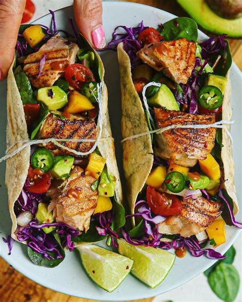 HUMP DAY TACOS! HONEY CHIPOTLE SALMON WITH MANGO AVOCADO JALAPEÑO SALSA ...