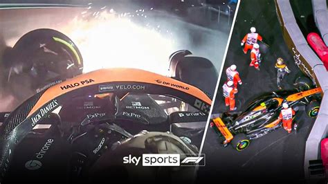 Lando Norris: How McLaren driver suffered huge accident at Las Vegas GP ...