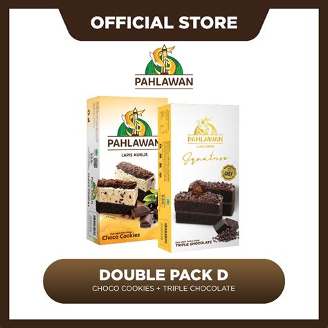 jual double pack  reguler choco cookies triple chocolate