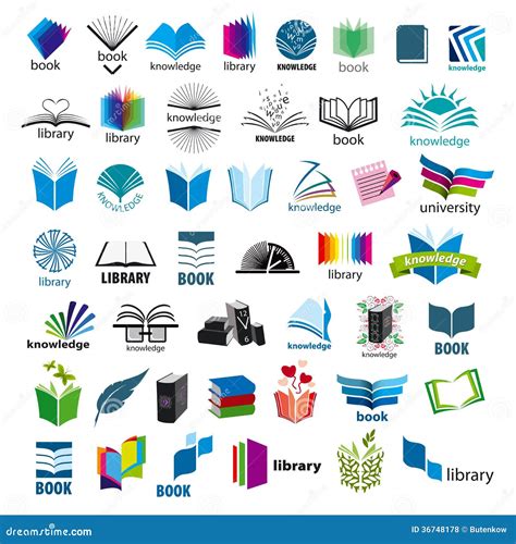 Collection Of Vector Logos Books Royalty Free Stock Photos Image