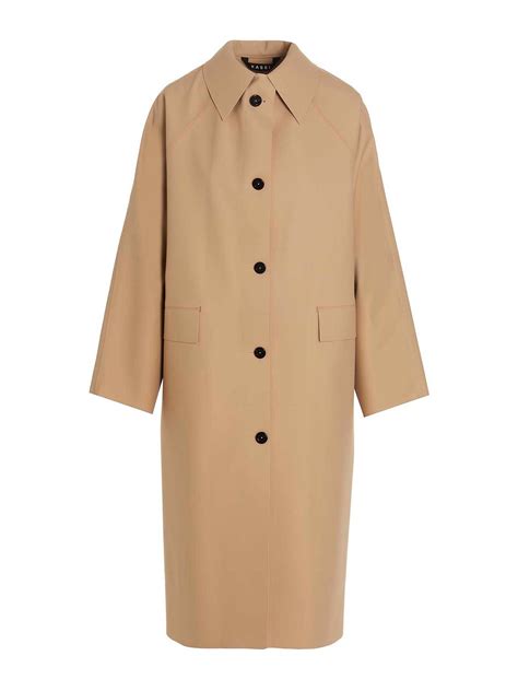 Trench Coats Kassl Editions Tech Fabric Trench Coat Hs22c0501w0124