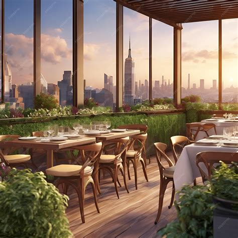 Premium AI Image | Illustrate the elegance of a rooftop garden