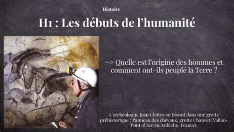 H1 Les débuts de l humanité