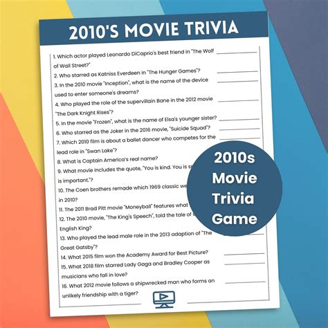 2010s Movie Trivia Game, 2010s Theme Party Game, 2010s Trivia, Decades ...