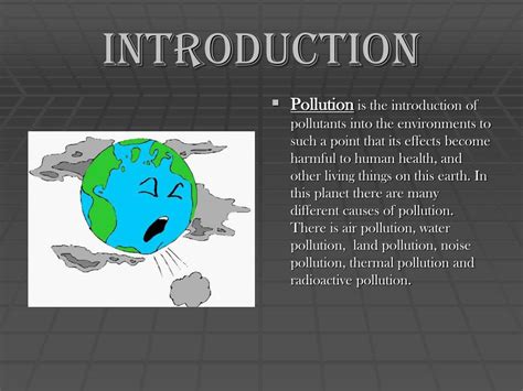 Water Pollution Introduction For Project