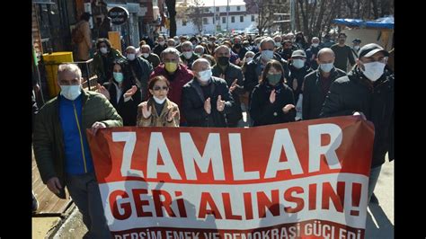 TUNCELİDE ZAMLAR PROTESTO EDİLDİ YouTube