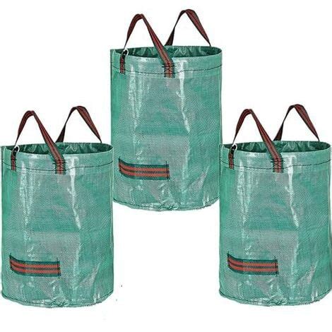 3X Sacs de Jardin 60L indéchirables