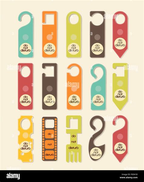 Do Not Disturb Signs Retro Set Stock Vector Image And Art Alamy