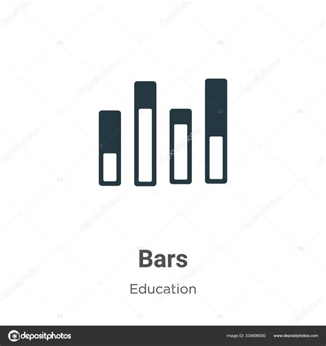 Bars Vector Icon White Background Flat Vector Bars Icon Symbol Stock ...