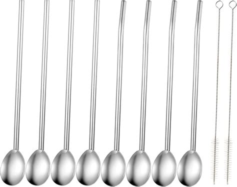 Amazon Spoon Straws Stirrer Stainless Steel Pack Cleaning