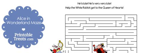 Printable Alice In Wonderland Maze — Printable