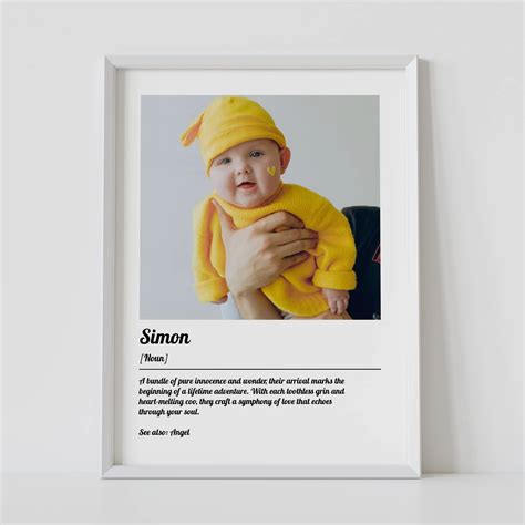custom baby  definition poster