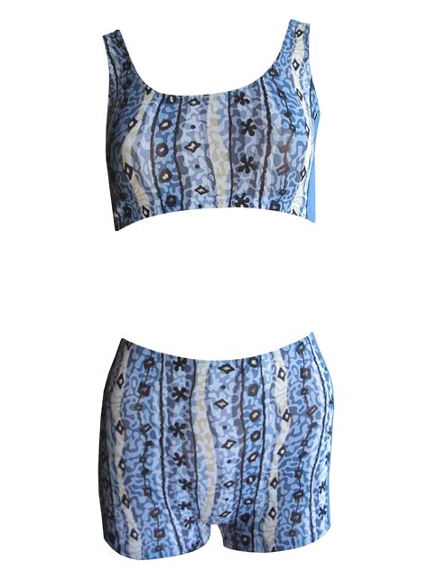 Bolero Bikini mit Panty von Solar Tan Thru durchbräunend B Cup Streifen in grau gelb Banjador