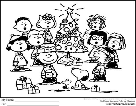 charlie brown christmas coloring pages 2