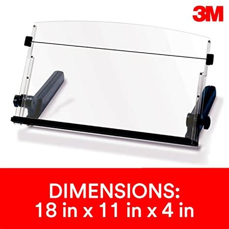 3m Adjustable Document Copy Holder In Line With Monitor Minimizing