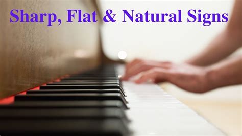 sharp flat natural signs accidentals basic  theory youtube