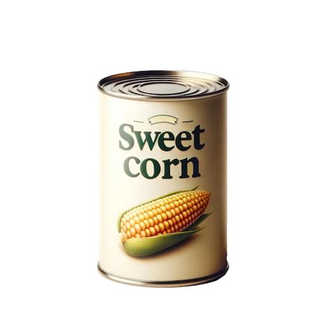 Premium Ai Image Corn Tin Can Product Isolated On White Transparent