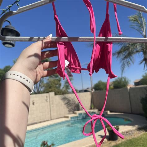 Mapalé pink bikini set sizing is a S M for both the Depop