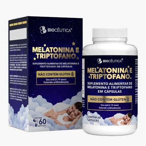 Melhor Melatonina Com Triptofano - Melatonina com Triptofano 60 cápsulas Biocêutica | Shopee Brasil