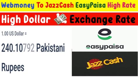 How To Withdraw Webmoney Dollar Wmz To Easypaisa Jazz Cash Account And