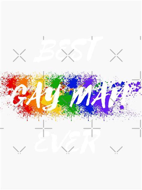 Pegatina El Mejor Hombre Gay De La Historia Salpicadura De Color Del Arco Iris Para Hombres Gay