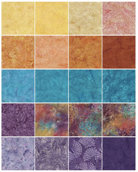 Island Batik IB 10 Fabric Stack ST Imperial Mums CREEKSIDE QUILTS