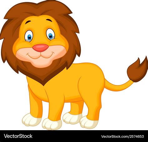 Cartoon Lion Royalty Free Vector Image VectorStock