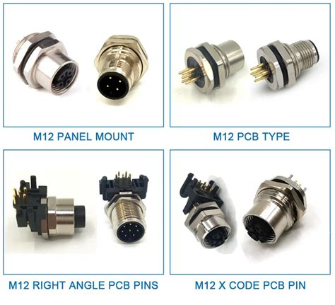 waterproof solder pcb panel mount socket