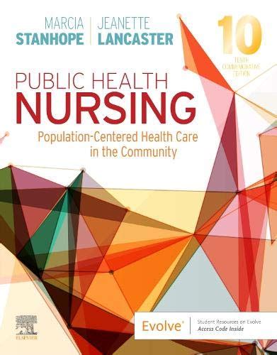 Public Health Nursing Population Centered Health Care In The Community