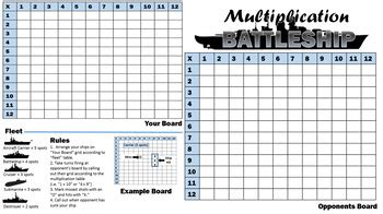 Multiplication Battleship by Handy Teaching Tools | TpT