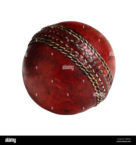 Red Cricket Ball Stock Photo Alamy
