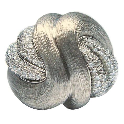 henry dunay diamond platinum swirl ring  stdibs