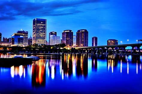 Richmond skyline | Richmond, Va City Skyline at The Blue Hou… | Tom