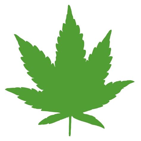 Hoja De Cannabis En Estilo Plano Vector Premium