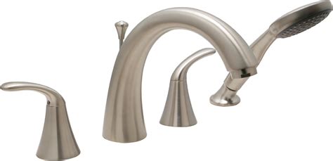 Huntington Brass 14740 72 8 Inch 16 Inch Builders 2 Handle Deck Mount Roman Tub Faucet With