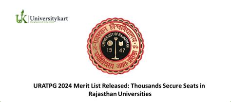 Uratpg Merit List Released Thousands Secure Seats In Rajasthan