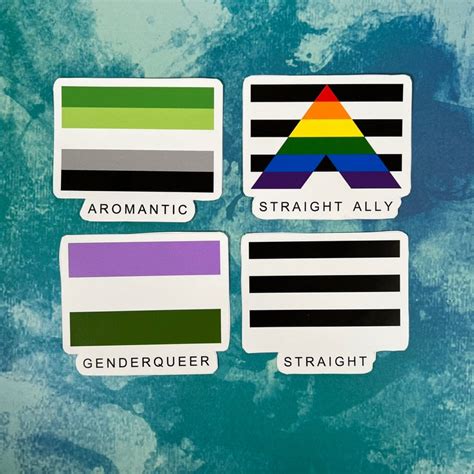 LGBTQIA Pride Flags LGBT Gay Lesbian Pride Flag Stickers LGBTQ Queer Waterproof Sticker Pack For