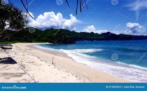 pacitan beach  clean white   day stock image image