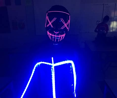DIY LED Glow in the Dark Stickman Costume : 6 Steps (with Pictures