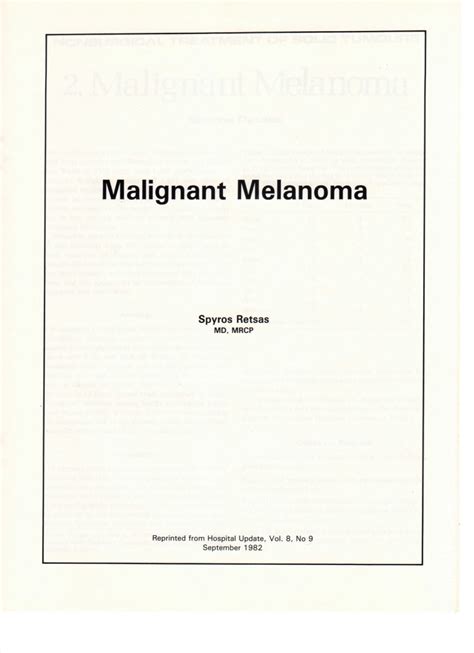 PDF Malignant Melanoma