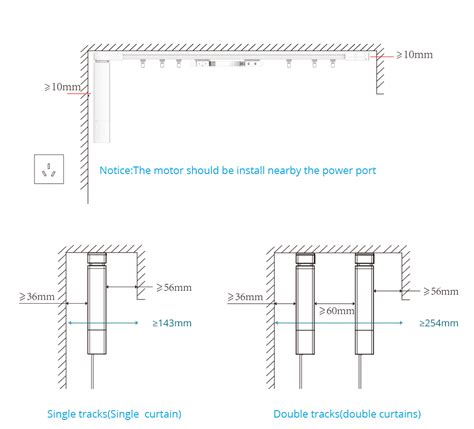 Zemismart Tuya Zigbee Curtain Motor With Track Electric Smart Curtain