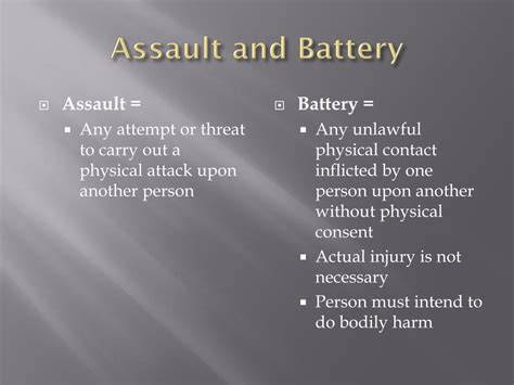 Explain The Difference Between Assault And Battery