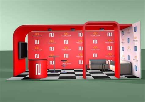 page  mockup booth visual psd high quality  psd templates