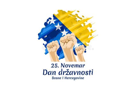 November 25, Statehood Day of Bosnia and Herzegovina Vector