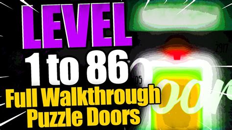 Roblox Puzzle Doors Answers Level To Full Walkthrough Puzzle