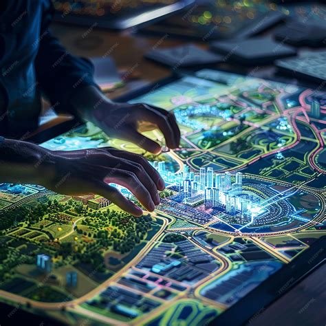 Urban Planner Designing Smart Cities Blueprint | Premium AI-generated image