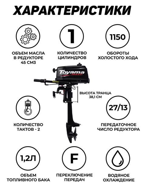 Подвесной лодочный мотор Toyama T2.6CBMS (2.6 лс, 2-тактный) купить у ...