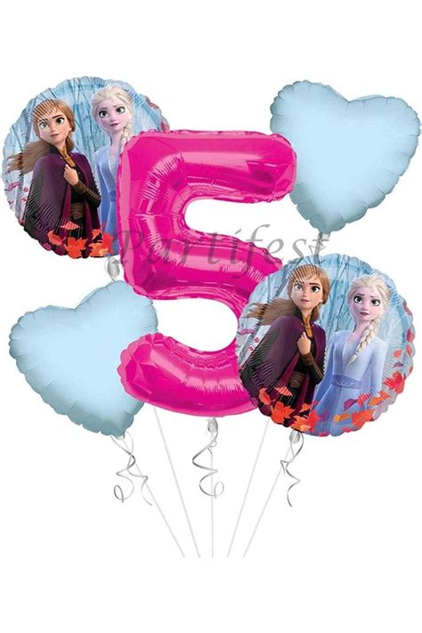 Parti Station Frozen 5 Yaş Balon Set Elsa Balon Folyo Balon Set Konsept