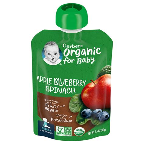 Save on Gerber Stage 2 Baby Food Apple Blueberry & Spinach Organic