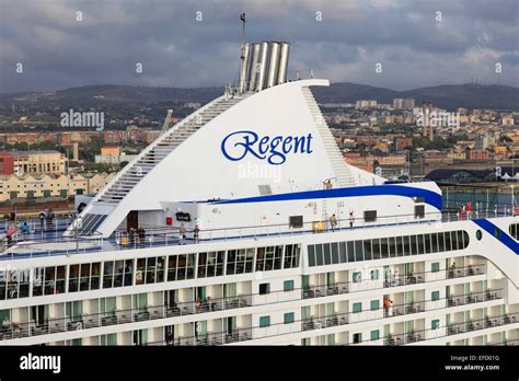Funnel Of The Cruise Ship Seven Seas Voyager Stock Photo Alamy